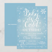 Invitation Baby Son Froid À L'Extérieur Baby shower Invitatio (Devant / Derrière)