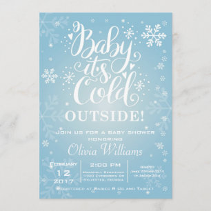 Invitation Baby Son Froid À L'Extérieur Baby shower Invitatio