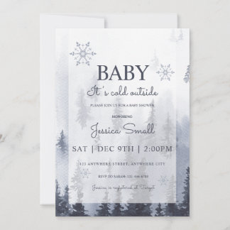 Invitation Baby Son Froid À L'Extérieur Baby shower Invitatio