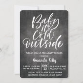 Invitation Baby Son Froid À L'Extérieur Chalk Baby shower Inv (Devant)