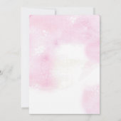 Invitation Baby son froid dehors rose fille baby shower moder (Dos)