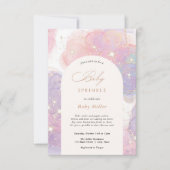 Invitation Baby Sprinkle Arc-en-ciel (Devant)