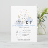 Invitation Baby Sprinkle Arc-en-Ciel Garçon (Debout devant)
