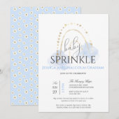 Invitation Baby Sprinkle Arc-en-Ciel Garçon (Devant / Derrière)