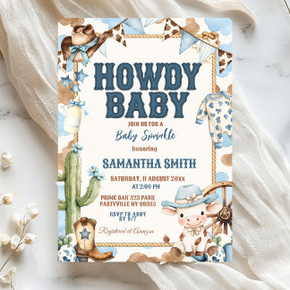Invitation Baby Sprinkle Cowboy Howdy