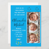 Invitation Baby Star Faire-part de naissance (Devant / Derrière)