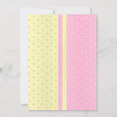 Invitation Baby Stork avec une mignonne petite fille bébé (Dos)