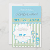 Invitation Baby Stork Baby Boy Show (Dos)