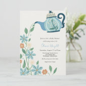 Invitation Baby Tea Party Douche (Debout devant)