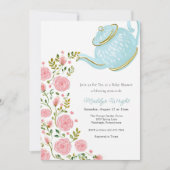 Invitation Baby Tea Party Douche (Devant)