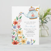 Invitation Baby Tea Party Douche (Debout devant)