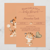 Invitation Baby Tiger | BABY SHOWER (Devant / Derrière)
