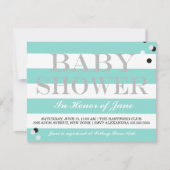 Invitation Baby Turquoise Blue Tiara Shower SprinkParty (Devant)