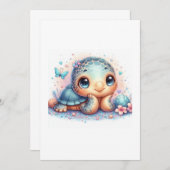 Invitation baby turtle  (Devant / Derrière)
