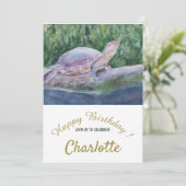 Invitation Baby Turtle 1er anniversaire (Debout devant)