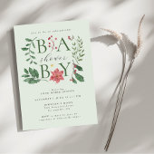 Invitation Baby Winter Blooms Classy Botanical Baby Shower