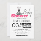 Invitation Baby Zebra, Baby shower (Devant)