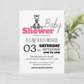 Invitation Baby Zebra, Baby shower (Debout devant)