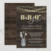 Invitation BabyQ - Couples Baby Q Barbeque (Devant / Derrière)