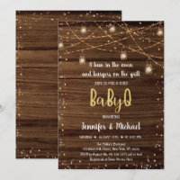 BabyQ Rustic String Lights Baby shower BBQ