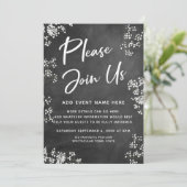 Invitation Baby's Breath Chalkboard S'il vous plaît rejoignez (Debout devant)