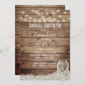 Invitation Baby's Breath Étoile de Mer Rustique Pot Mariage (Devant / Derrière)