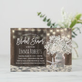 Invitation Baby's Breath Jar Beach Grange Fête des mariées en (Debout devant)