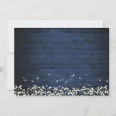 Invitation Baby's Breath Pot Mason Bleu Rustique Mariage (Dos)