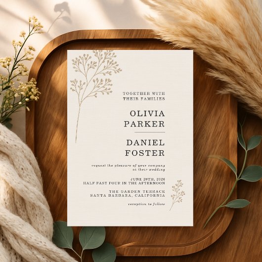 Invitation Baby's Breathe Wedding