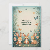 Invitation Babys First Easter Pastel Green Spring Bunny Party (Dos)