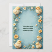 Invitation Babys First Easter Pastel Green Spring Chick Party (Dos)
