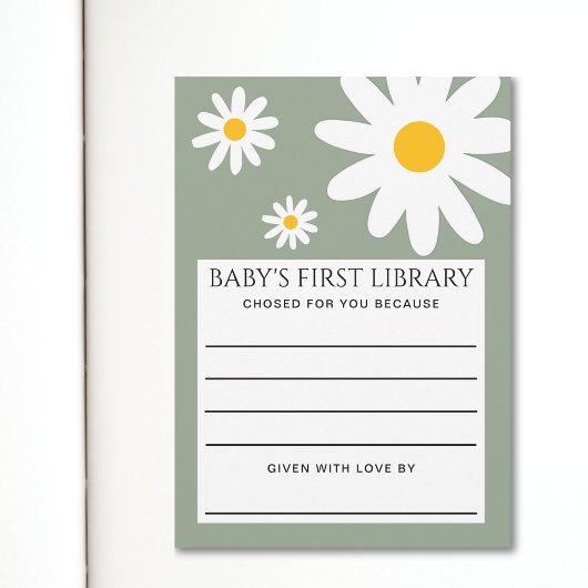Invitation Baby's First Library Card