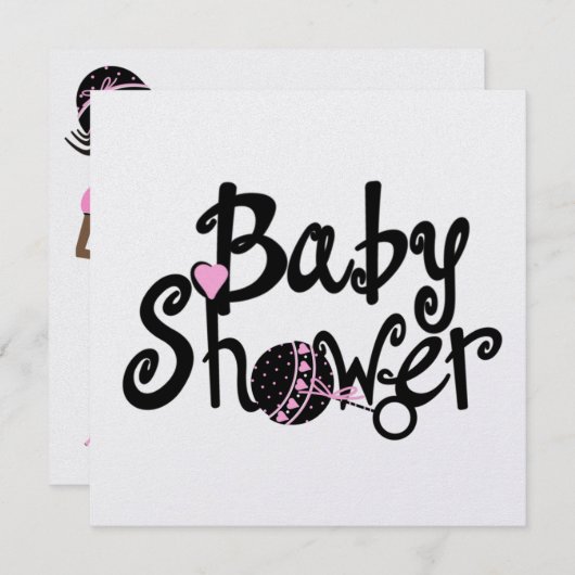 Invitation Babyshower (Devant / Derrière)