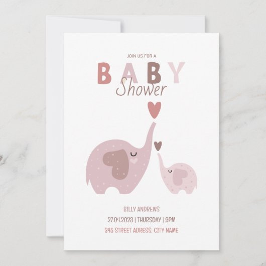 Invitation Babyshower (Devant)