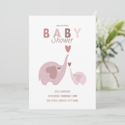 Invitation Babyshower (Debout devant)