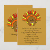Invitation babyturkeycolorsdamaskcercles (Devant / Derrière)
