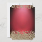 Invitation Bac de diplôme, Diamants d'or noir rouge Graduatio (Dos)