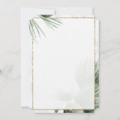 Invitation Bac de diplôme d'or, Feuille de palmier (Dos)