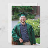 Invitation Bac de graduation classique Vert Gold Football pho (Dos)