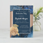 Invitation Bac de graduation de parties scintillant, Agate de (Debout devant)