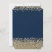 Invitation Bac de graduation d'or, Diamants Marine Bleu Gradu (Dos)