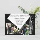 Invitation Bac de graduation et de bascule avec photos (Debout devant)