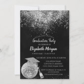 Invitation Bac de parties scintillant, Confetti de boule disc (Devant)