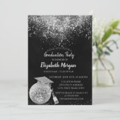 Invitation Bac de parties scintillant, Confetti de boule disc (Debout devant)