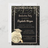 Invitation Bac de parties scintillant, Confetti de boule disc (Devant)