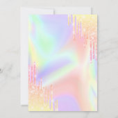 Invitation Bac de parties scintillant, Rose Gold Drives, Bleu (Dos)