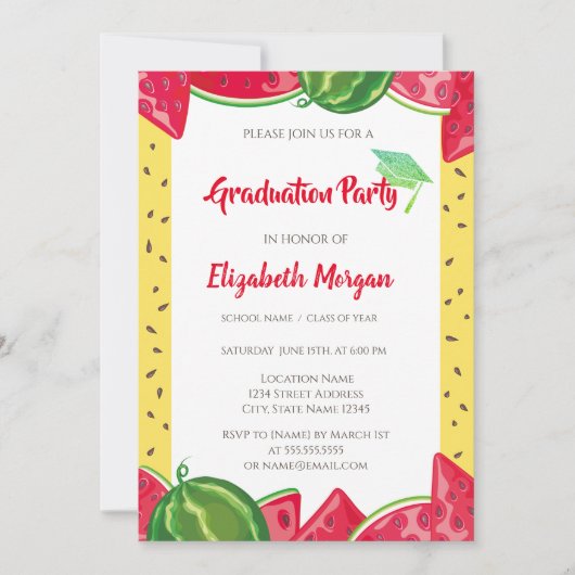 Invitation Bac de Parties scintillant verte, Baccalauréat en (Devant)