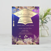 Invitation Bac d'obtention d'or, Graduation de fleurs (Debout devant)