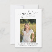 Invitation Baccalauréat en noir et blanc du budget (Devant)