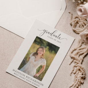 Invitation Baccalauréat en noir et blanc du budget